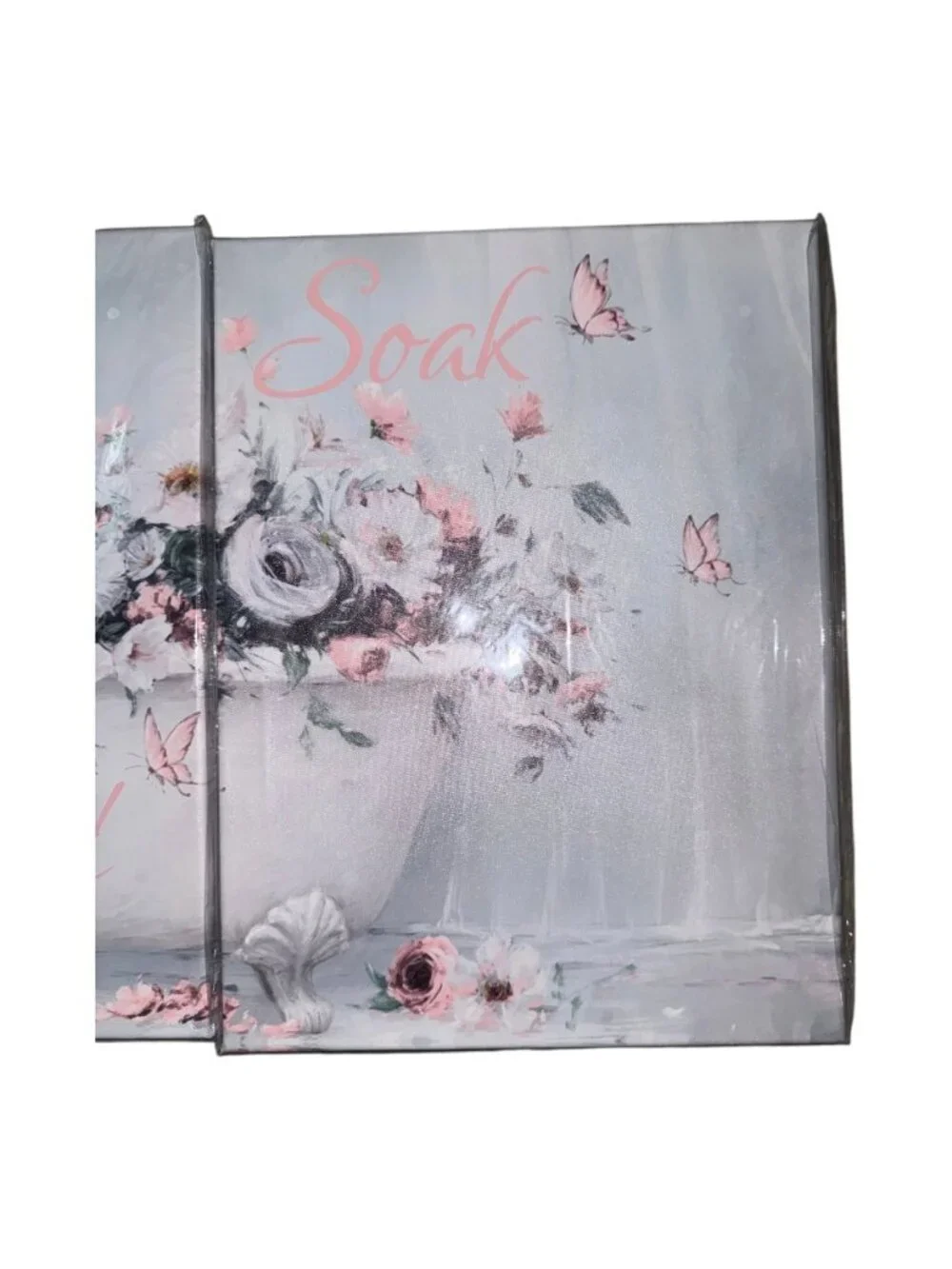 Floral Relax Unwind Soak Canvas Wall Art Set - 3 Pieces